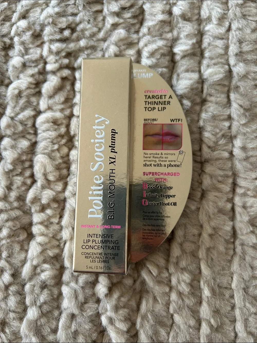 NWT Polite Society B.I.G Mouth XL Plump Intensive Lip Plumping Concentrate